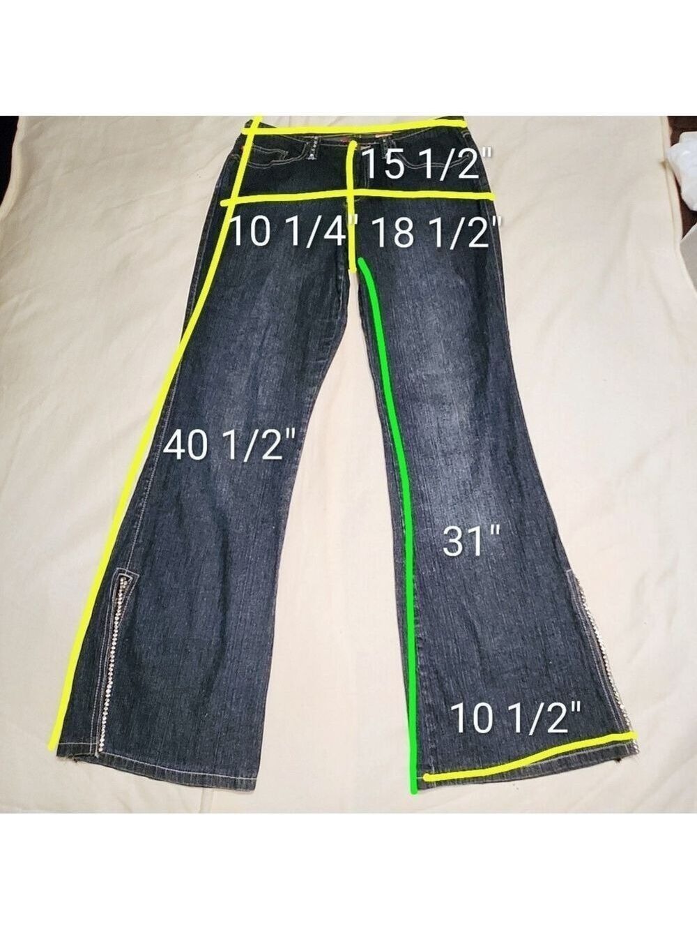 Zana Di Girls Flare Denim Jeans Dark Wash Size 16 - Picture 10 of 10